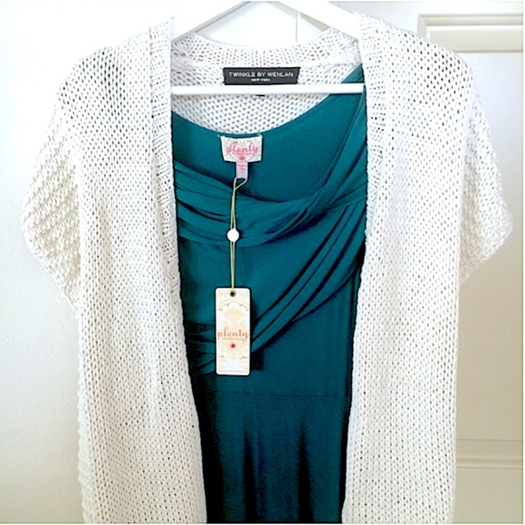 Anthropologie White Knit Duster Size XS - Picture 4 of 7